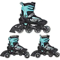 Raven 3in1 Inlineskates Inliner Triskates Rollschuhe Profession Black/Mint 38-42 verstellbar