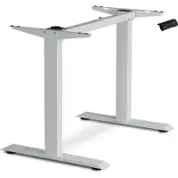 ESmart Germany ETX-121G Grau - Ergonomisches Steh-Sitz-Schreibtisch-Gestell Stufenlos elektrisch höhenverstellbar 71 - 121 cm 3x Memory Aktivitätserinnerung Soft-Start/Stopp