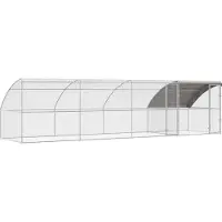 Syfax Hühnerkäfig 4 pcs Silber 800 x 200 x 200 cm Stahl und PE