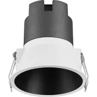Osram SPOT TWIST Einbau-Downlight, schwarz, 10W, 800lm, 840 WT, 93mm Durchmesser, kaltweiße Lichtfarbe, bis zu 90% Energieersparnis im Vergleich zu Halogen-Downlights, einfache Montage, 4000K