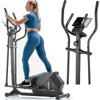 Gymtek Magnetischer Crosstrainer für Zuhause, Elliptical Trainer, Ellipsentrainer - bis 130 kg - 7 kg Schwungmasse, 8 Widerstandsstufen