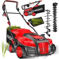 MASKO Elektro Vertikutierer 2in1 Rasenlüfter 1800W, 40cm Arbeitsbreite, 55L Fangkorb