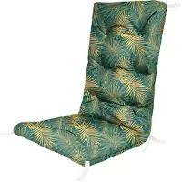 Ferocity Palm Grün Hochlehner Auflagen für Stühle 125 x 50 x 8cm Gartenstuhl Sitzpolster Sitzauflagen Outdoor Kissen Palettenauflage Bankauflage Polsterauflage Matratze Gartenpolster Farbe Palm Grün [146]