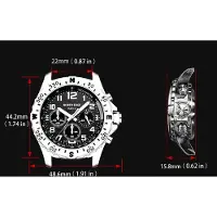 Lixada Solarbetriebene North Edge-Uhr f¹r Herren, Outdoor-Uhr aus Edelstahl, elektronischer Chronograph, solarbetriebene Uhr, 180 Tage Gangreserve, Piloten-inspirierte Uhr