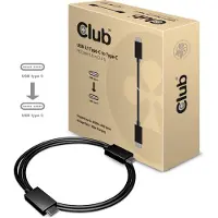 Club 3D CLUB3D USB Gen2 Type C Video 4K60Hz, Data 10Gbps and 100W, 1 m, USB C, USB C, USB 3.2 Gen 2 (3.1 Gen 2), Stecker/Stecker, Schwarz