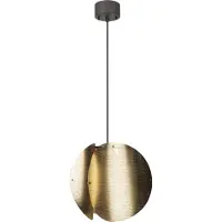 Osram Decor Folded Globe Pendelleuchte E27, 380mm, Gold, Stahl elektroplatiert, Industrial, Textilkabel