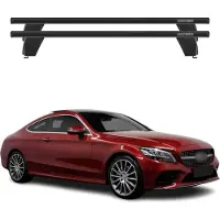 Omac Menabo Dachträger für Mercedes C Klasse C205 Coupe 2016-2023 75kg Alu Schwarz 2x