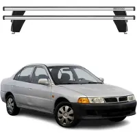Menabo Dachträger Querträger für Mitsubishi Lancer 1995-2000 ABE Aluminium Grau