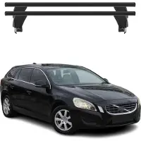 Menabo Dachträger Grundtäger für Volvo V60 2010-2013 Pre-FL 50kg Alu Schwarz 2x