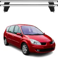 Menabo Dachträger für Renault Grand Scenic mk2 2003-2009 75kg Alu Silber 2x