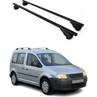 Omac Dachträger Grundtäger für VW Caddy 2004-2020 75kg Metall Schwarz 2 tlg
