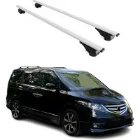 Omtec Dachträger Gepäckträger für Honda Elysion 2004-2015 Grundträger Metall Silber 2x