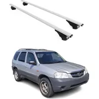 Omac Dachträger Grundtäger für Mazda Tribute 2001-2007 75kg Metall Silber 2 tlg
