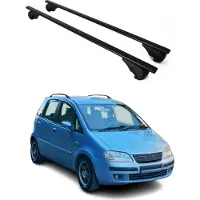 Omtec Dachträger Grundtäger für Fiat Idea 2003-2012 75kg Metall Schwarz 2 tlg