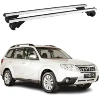 Omtec Dachträger Grundtäger für Subaru Forester mk3 2008-2013 75kg Alu Silber 2 tlg