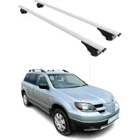 Omtec Dachträger Grundtäger für Mitsubishi Outlander 2004-2006 75kg Metall Silber 2x