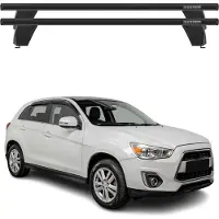 Menabo Dachträger Grundtäger für Mitsubishi ASX 2010-2019 75kg Alu Schwarz 2 tlg
