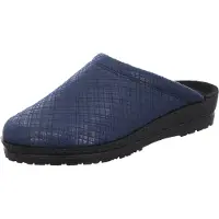 Rohde Damen Pantoffel Keilabsatz Hausschuh Microvelour Neustadt-D 2297, Größe:41 EU, Farbe:Blau