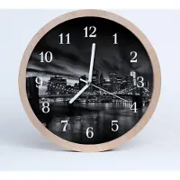 Tulup Holzuhr 30fi cm wanduhr - Stadt Stadt