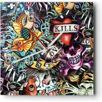 ARTTOR Wanduhr - Quadrat - Glasuhr - Graffiti modern - 30x30cm - Schleichendes Uhrwerk - Lautlos - zum Aufhängen bereit - Dekoration Modern - Wanddekoration aus Glas - C3AC30x30-3759
