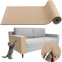 MODFU Kratzbäume, Kratzmatte Katze, Katzenkratzmatte selbstklebend, Kratzmatte für Sofa, Katzen Kratzmatte zum Schutz von Möbeln, DIY Kratzmatte, Braun