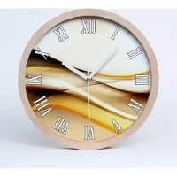 Tulup Holzuhr 25fi cm wanduhr - weiße Spitzen - abstrakcyjneale