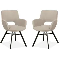 MX Sofa Esszimmerstuhl Mercury - Toffee (2er-Set)