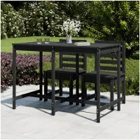 Markenlos Gartentisch Grau 159,5x82,5x110 cm aus massivem Kiefernholz