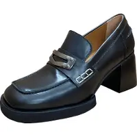 Donna carolina Hochfrontpumps Spazzolato nero Damen 31363333313835 Schwarz 37 1/2 EU