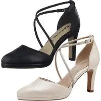 Tamaris Damen Pumps Kreuzriemen elegant spitze Form Blockabsatz 1-24408-20, Größe:40 EU, Farbe:Rosa