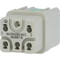Harting Han Q5/0 Buchseneinsatz (F) Quick-Lock-Anschluss, 5-polig+PE 230V/400V, 16A - 1 Stück
