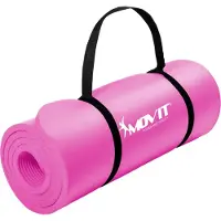 Movit Gymnastikmatte Pilates, Gymnastik, Yoga, Matte - hautfreundlich und , Yogamatte für Zuhause oder Unterwegs - 190x100x,cm, Rosa