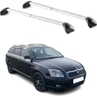 Omac Dachträger für Toyota Avensis mk1 Verso 2001-2003 FL 5 tür 100kg Alu ABE Silber