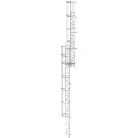 MUNK Günzburger Steigtechnik MUNK ortsfeste Steigleitern Aluminium eloxiert, 13,44m SH PG1