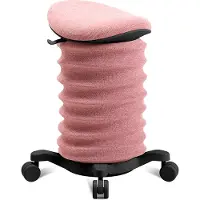 Topstar Sitness 4D mit Rollen rose/schwarz ergonomischer Sitzhocker, Aktivhocker gegen Rückenschmerzen