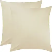 Bettwaren-Shop Single Jersey Kissenbezug Ulm 2er Pack 80x80 cm vanille