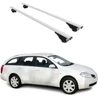 Omac Dachträger Grundtäger für Nissan Primera Kombi 2002-2008 75kg Metall Silber 2x