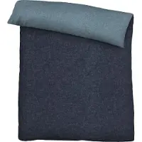 Biberna Melange-Flanell Bettwäsche 0840500 MELANGE UNI color: blau, size: 1x 135x200 cm + 1x 80x80 cm