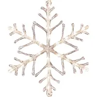 Konstsmide LED Acryl Schneeflocke, 24 warm weiße Dioden, 24V Außentrafo, transparentes Kabel - 4440-103