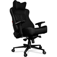 Yumisu Gaming Stuhl Bürostuhl 2052 bis 180kg Belastbar Büro-Schreibtischstuhl PC-Stuhl Gaming Sessel - Schwarz Kunstleder