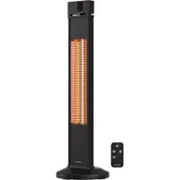 Auronic Terrassenstrahler - Infrarotheizung - Stehend - 20m2 - Elektrisch - 2000W - Fernbedienung - 3 Stufen - Schwarz