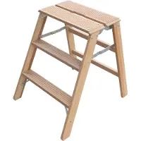 Iller-Leiter Iller Holz Gipserbock mit klappbaren Aussteifungsstreben und 80 mm tiefen Steigstufen 3 Stufen