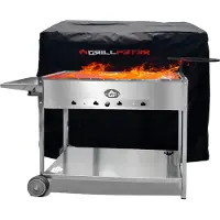 Grillpeter Mangal Batyr Deluxe Edelstahl Schaschlikgrill mit Abdeckhaube