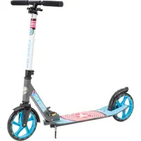 Star Scooter Alu City Tretroller klappbar ab 6 -7 Jahre | 205mm XXL Trittbrett | Grau & Blau