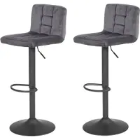 Hela Barhocker "Amanda II H", grau, B:40cm H:85cm T:48cm, Hocker, Barhocker, drehbar, höhenverstellbar