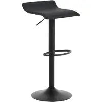 Woltu Barhocker 1er Set Barstuhl Tresenhocker Bistrohocker Designer Hocker, höhenverstellbar drehbar, Kunstleder Stahl, Schwarz