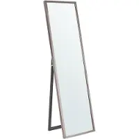 Beliani Stehspiegel Silber 40 x 140 cm Kunststoff Rechteckig Retro Klassisch