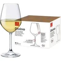 Bormioli Rocco Rocco 6er Pack Divino Kelche Große Tischgläser für Weißwein 445ml