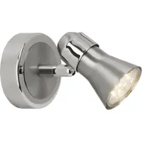 Brilliant Wandleuchte Sanny | schlichter Wandspot | Metall | eisen/chrom | Kopf schwenkbar | warmweiß | 1x GU10 max. 7 W