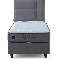 Xl Moebel Gmbh Graues Einzelbett Einfarbiges Schlafzimmer Bett Rechteckiges Neues Bett